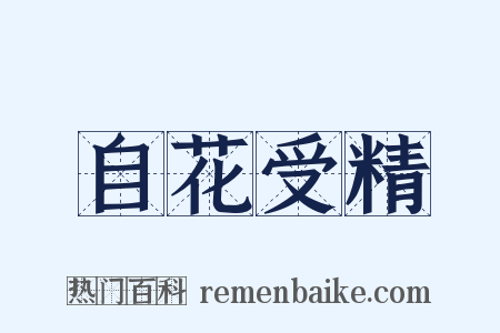 自花受精是什么意思的图片